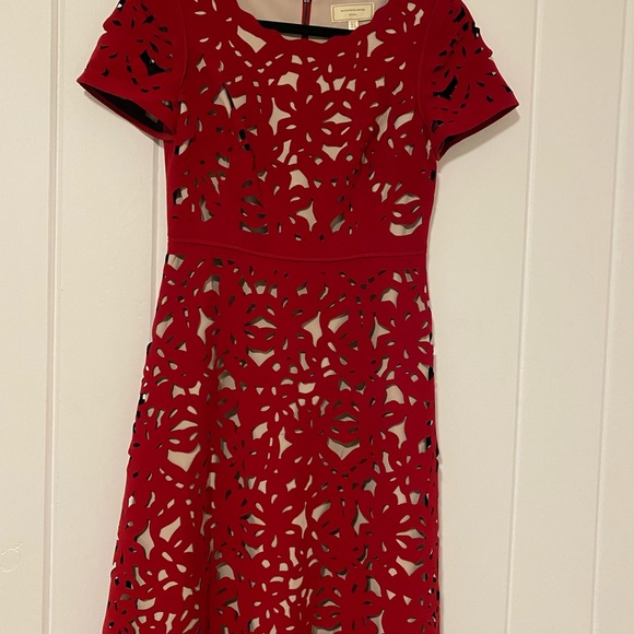 Anthropologie red midi dress - Picture 2 of 4